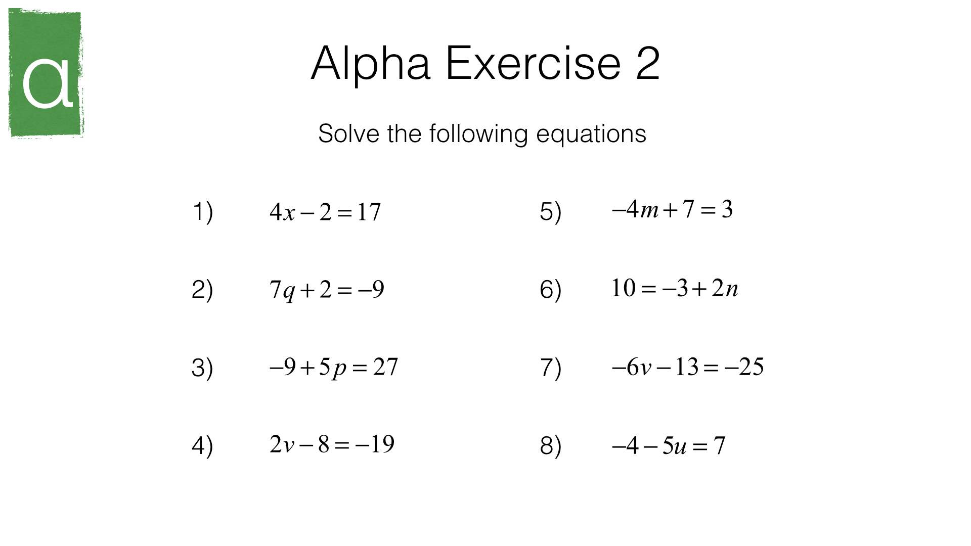 how to solve equations linear