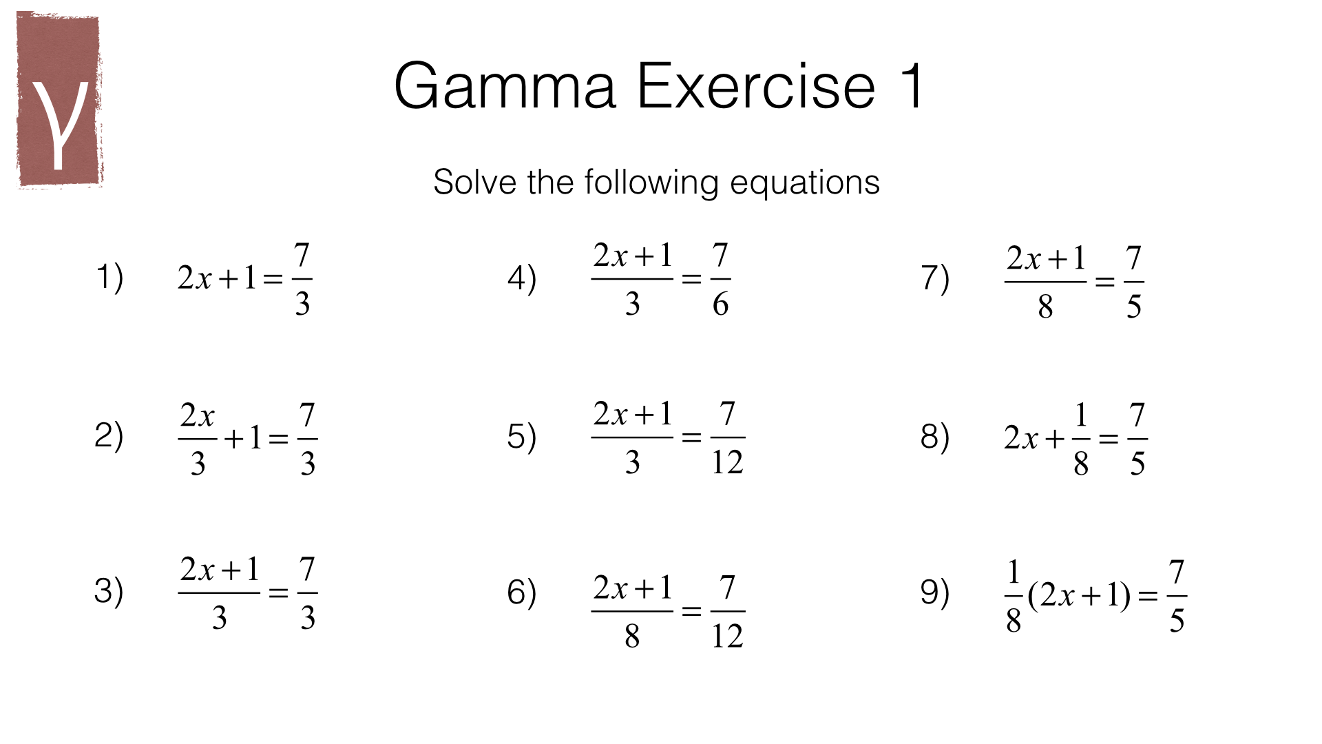 A23a – Solving simple linear equations in one unknown With Regard To One Step Equations Worksheet Pdf
