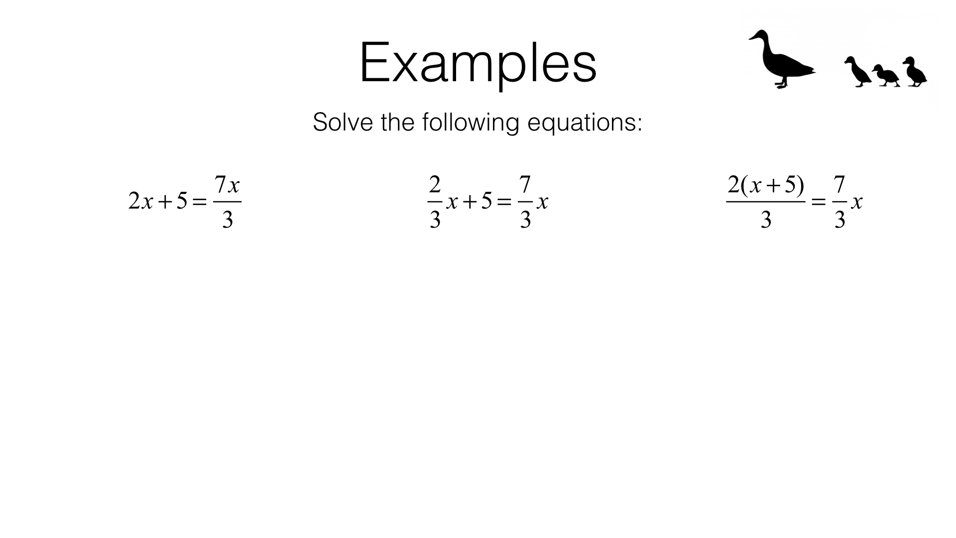 A20b – Solving linear equations in one unknown algebraically where With Solving Equations With Fractions Worksheet
