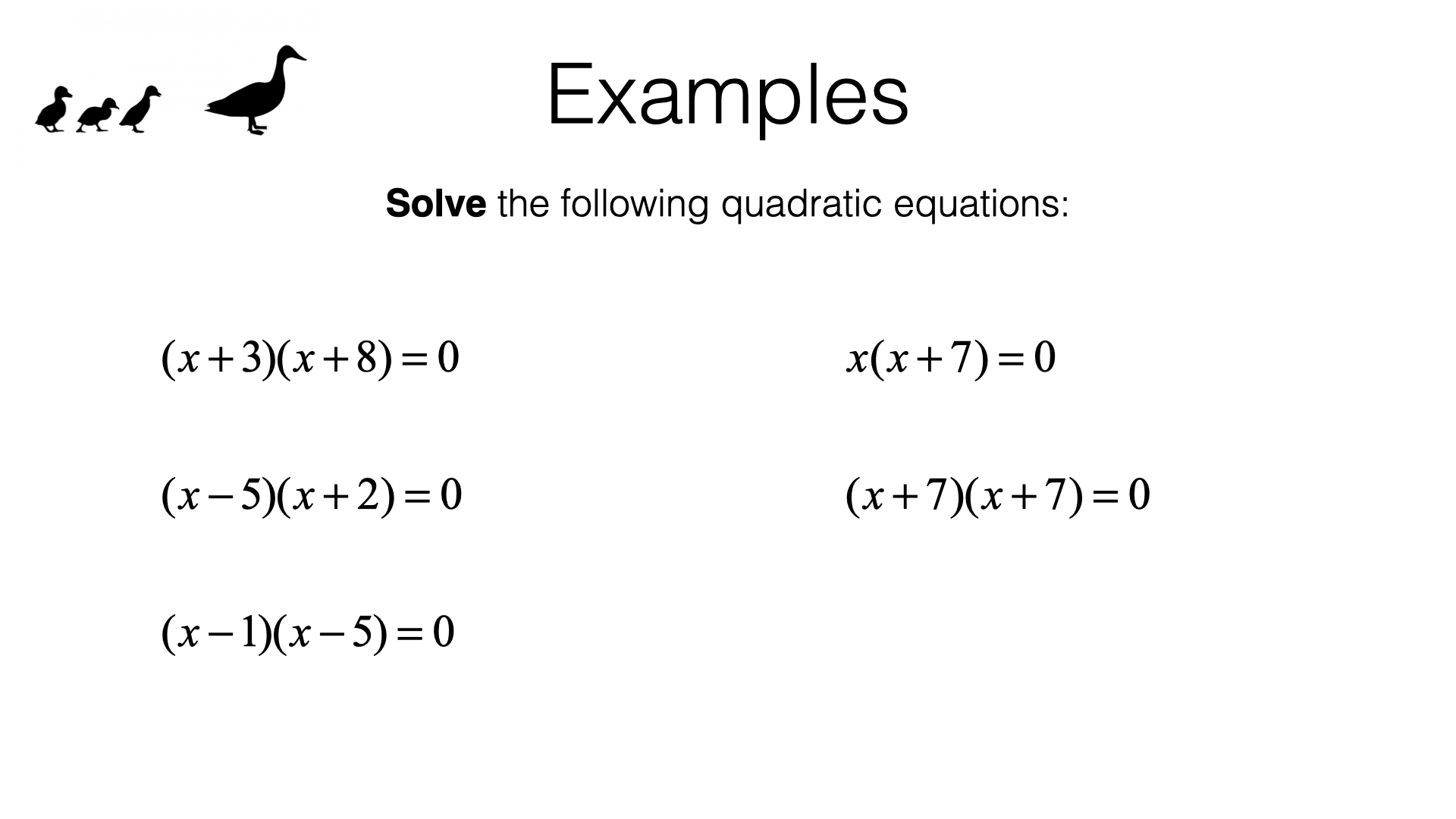 A11a – Solving quadratic equations by factorising – BossMaths.com With Factoring Quadratic Expressions Worksheet Answers