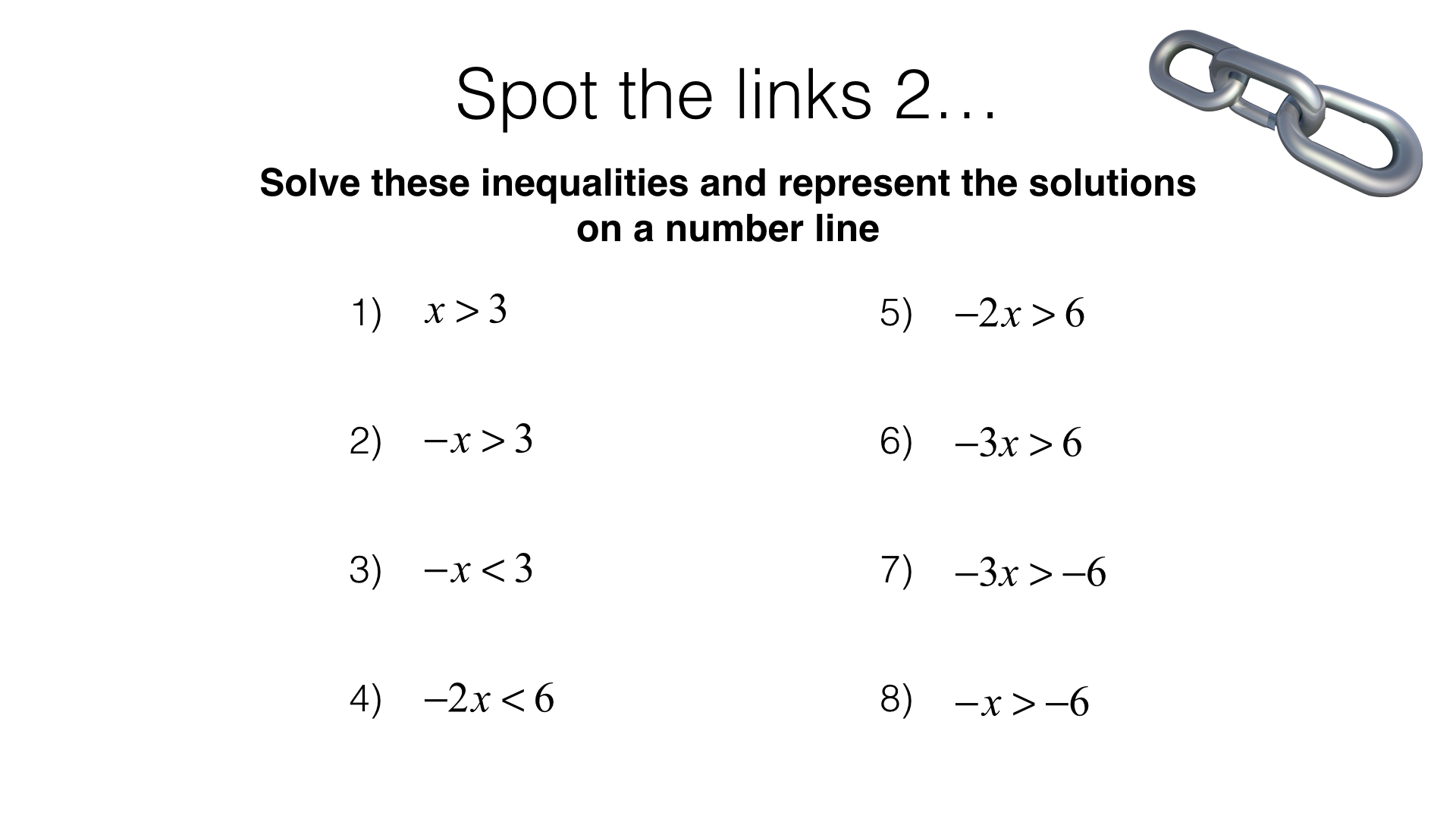 A11a – Solving linear inequalities in one variable – BossMaths.com For Solving Linear Inequalities Worksheet