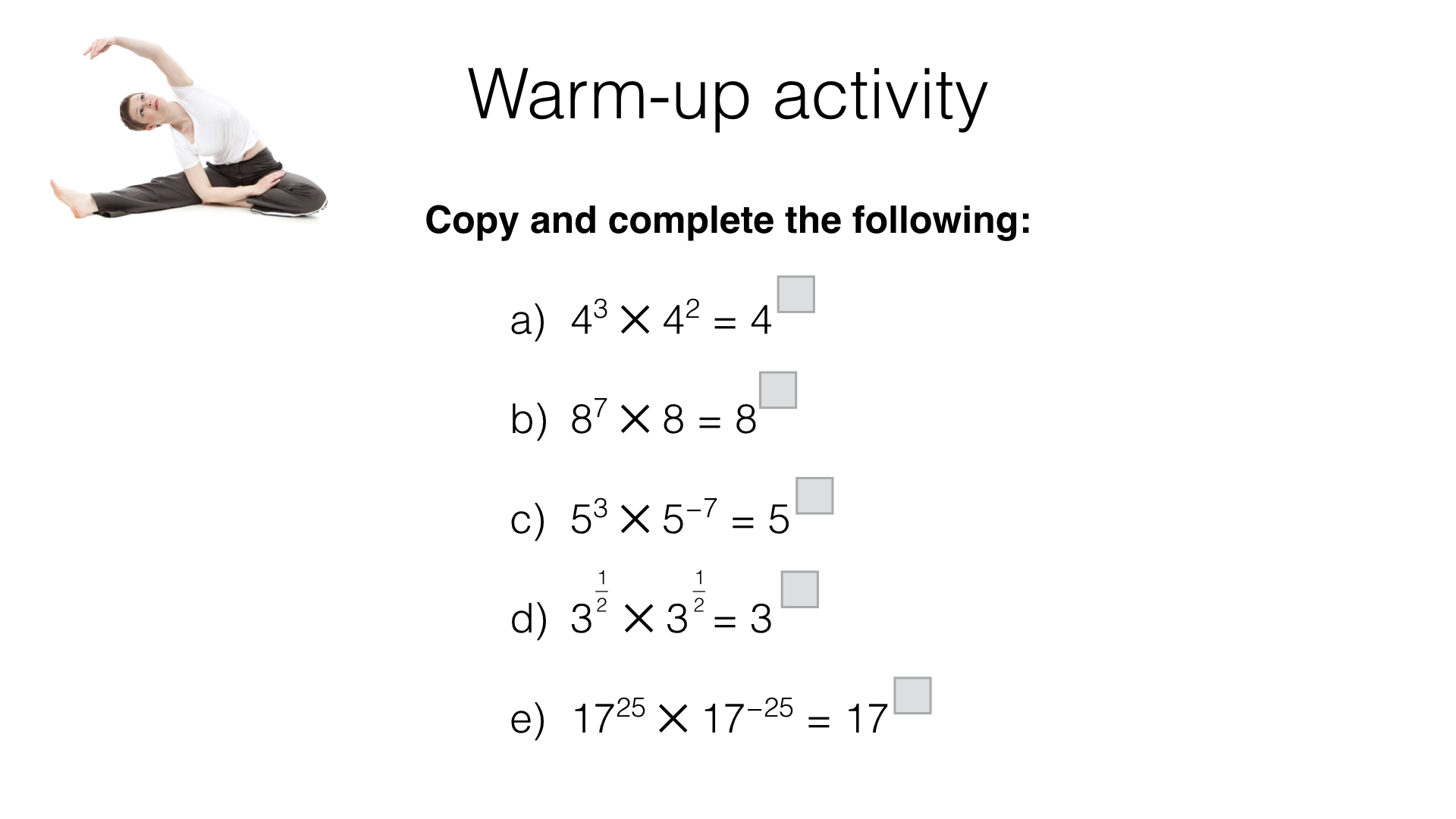 A4i Index Laws And Solving Equations Involving Indices Bossmaths