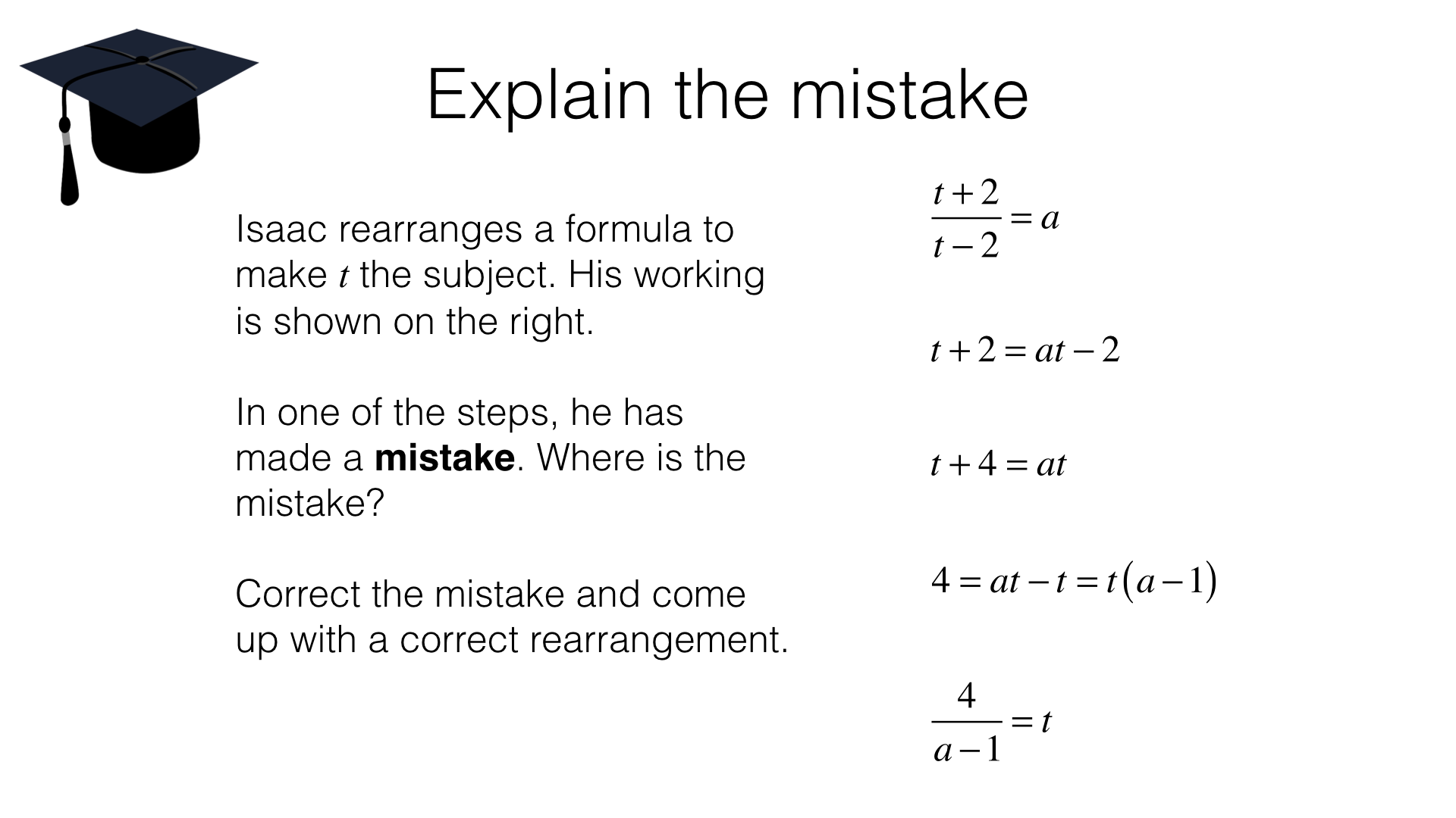 A5a – Rearranging formulas to change the subject – BossMaths.com