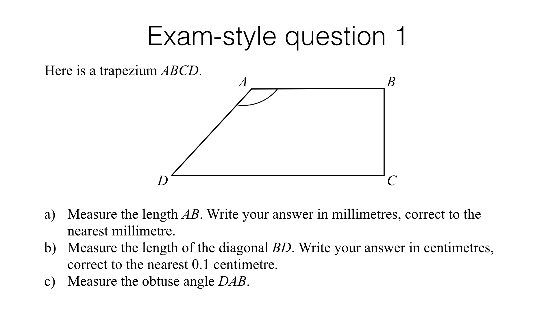 G15a – Measuring line segments and angles in geometric figures