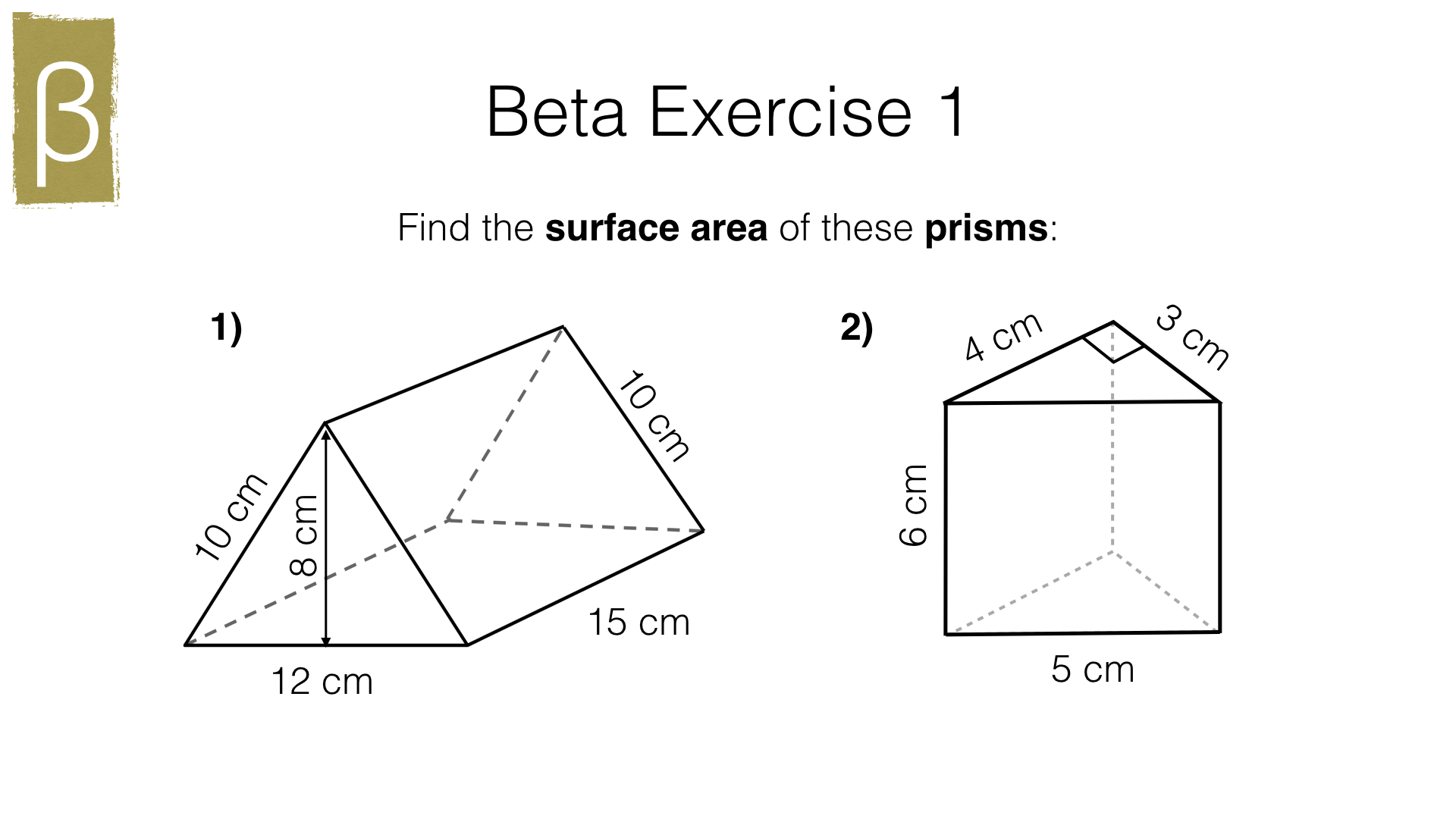 G17f – Surface area of cuboids, prisms and pyramids – BossMaths.com