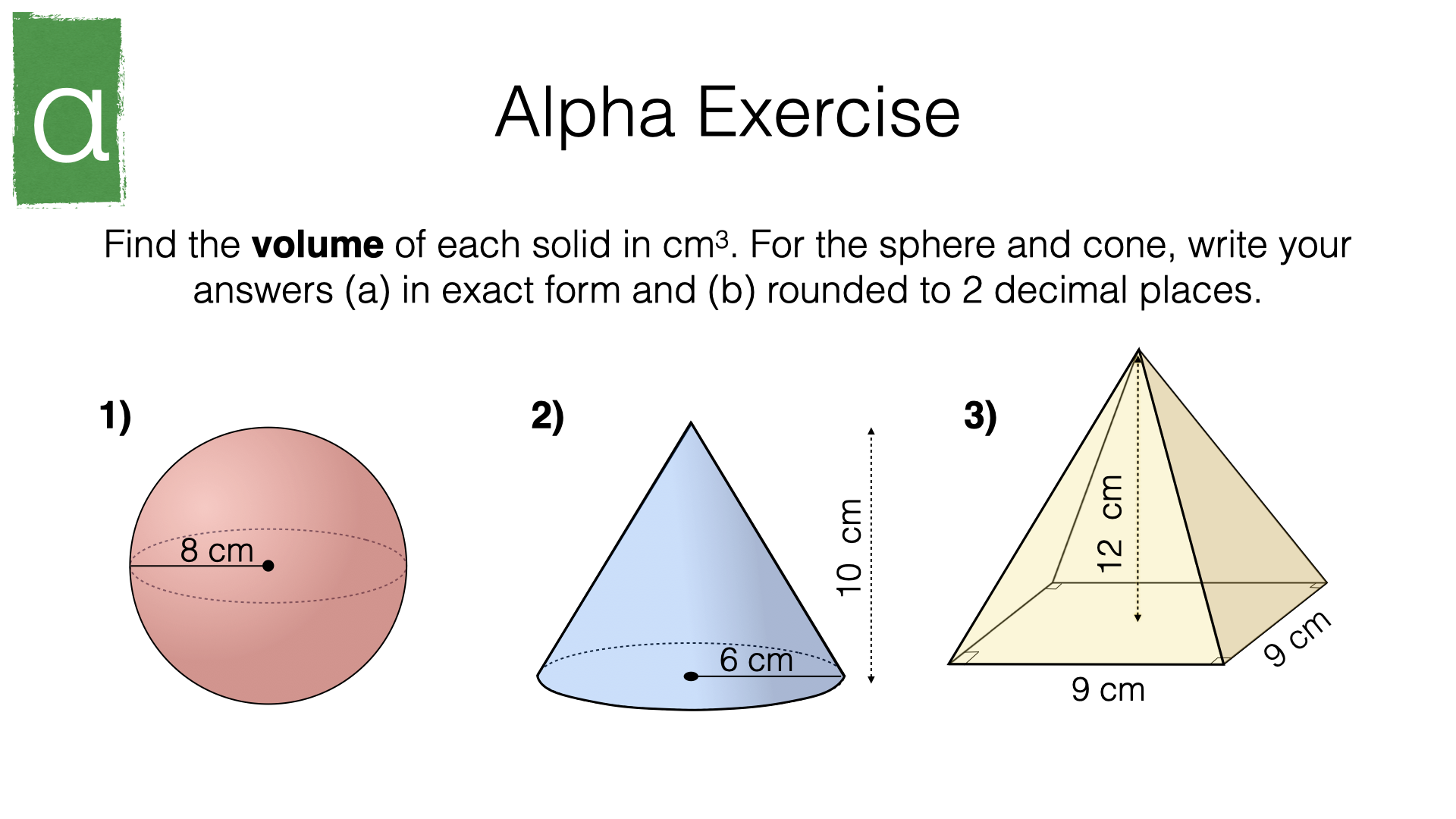 Surface Area Of Cones And Pyramids Worksheet