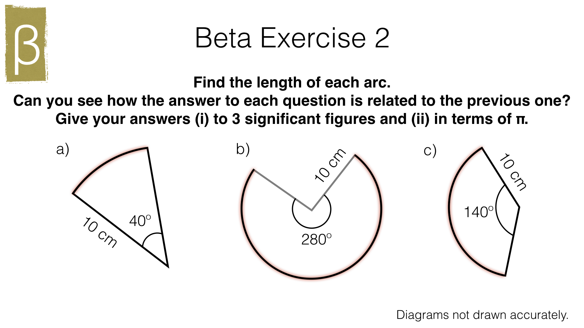 G18a – Arcs and sectors of circles – BossMaths.com