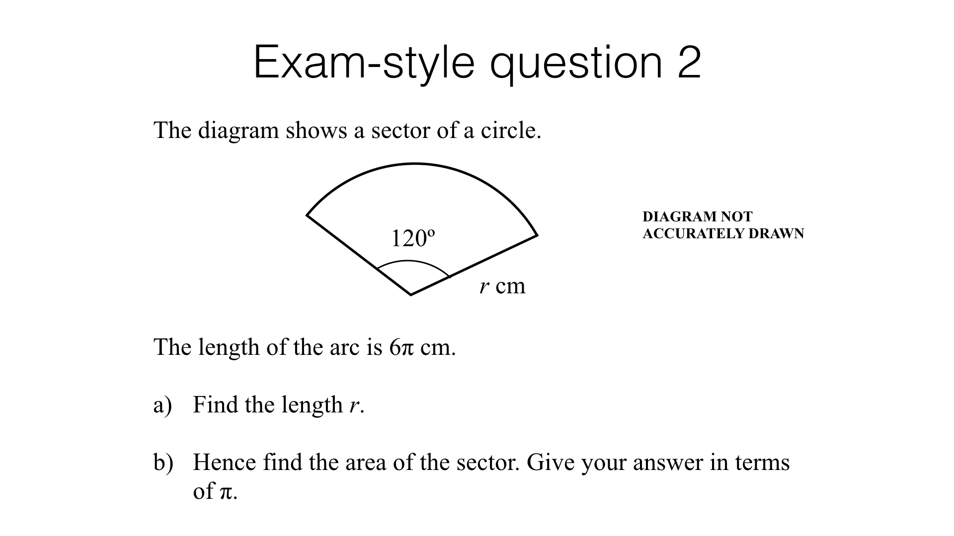 G18a Arcs And Sectors Of Circles Bossmaths Com