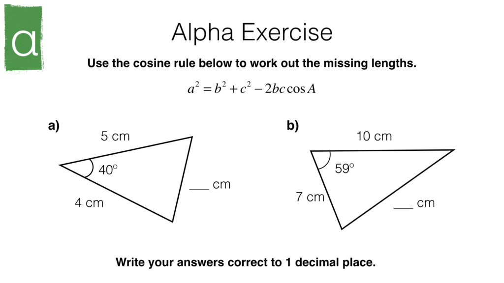 31 graphing sine and cosine worksheet answers G22b – The cosine rule – BossMaths.com