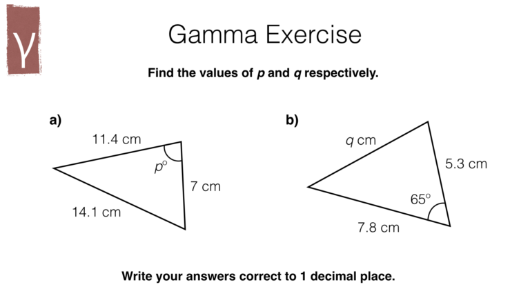 Cosine rule textbook exercise – corbettmaths G22b – The cosine rule – BossMaths.com