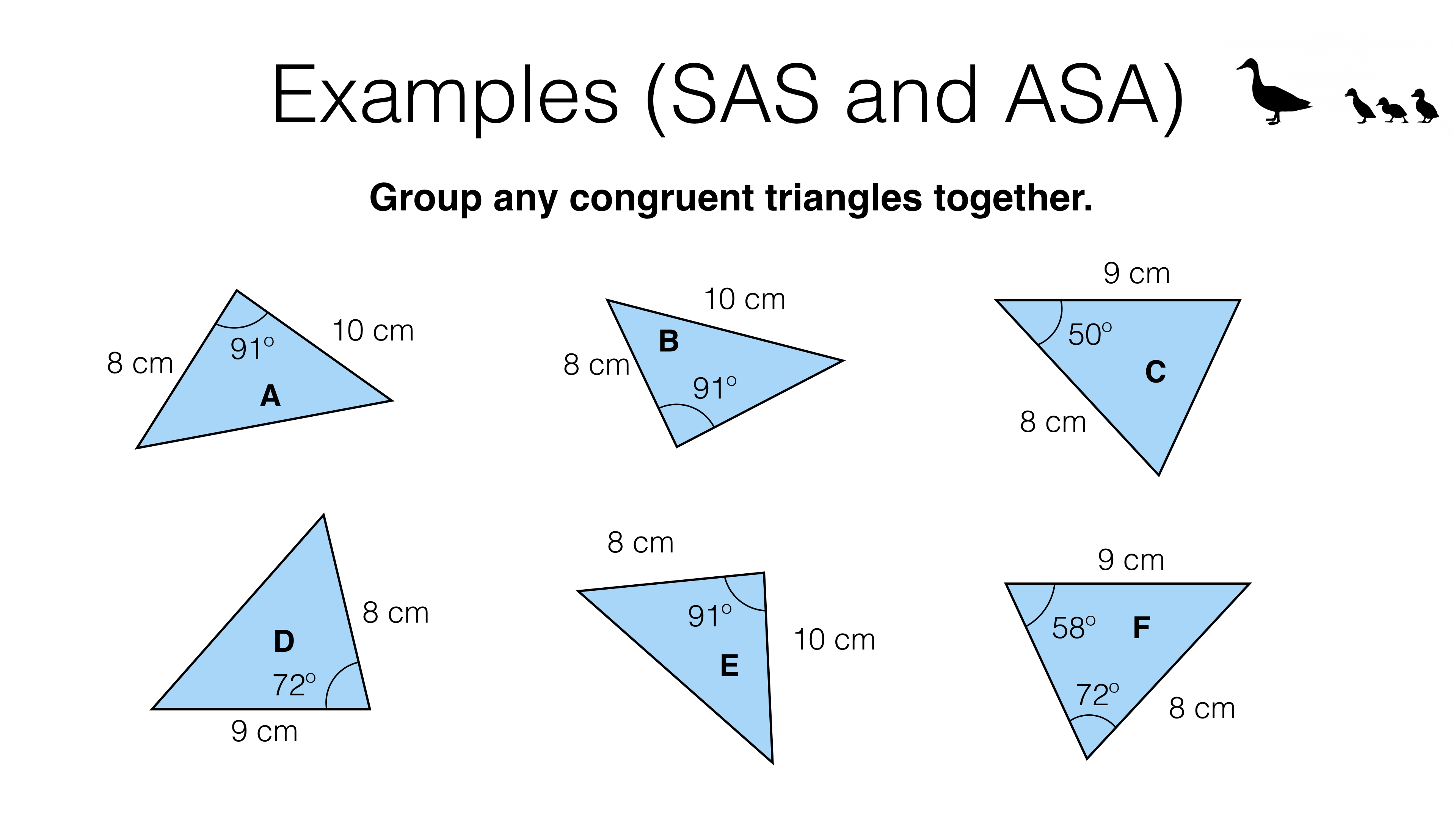 G23a – Congruence criteria for triangles (SSS, SAS, ASA, RHS Within Congruent Triangles Worksheet Answers
