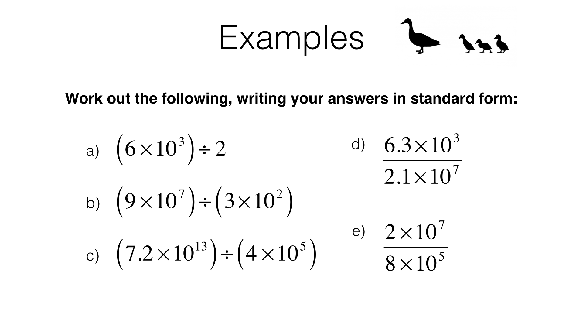 n9b multiplying and dividing in standard form bossmaths com what is standard form