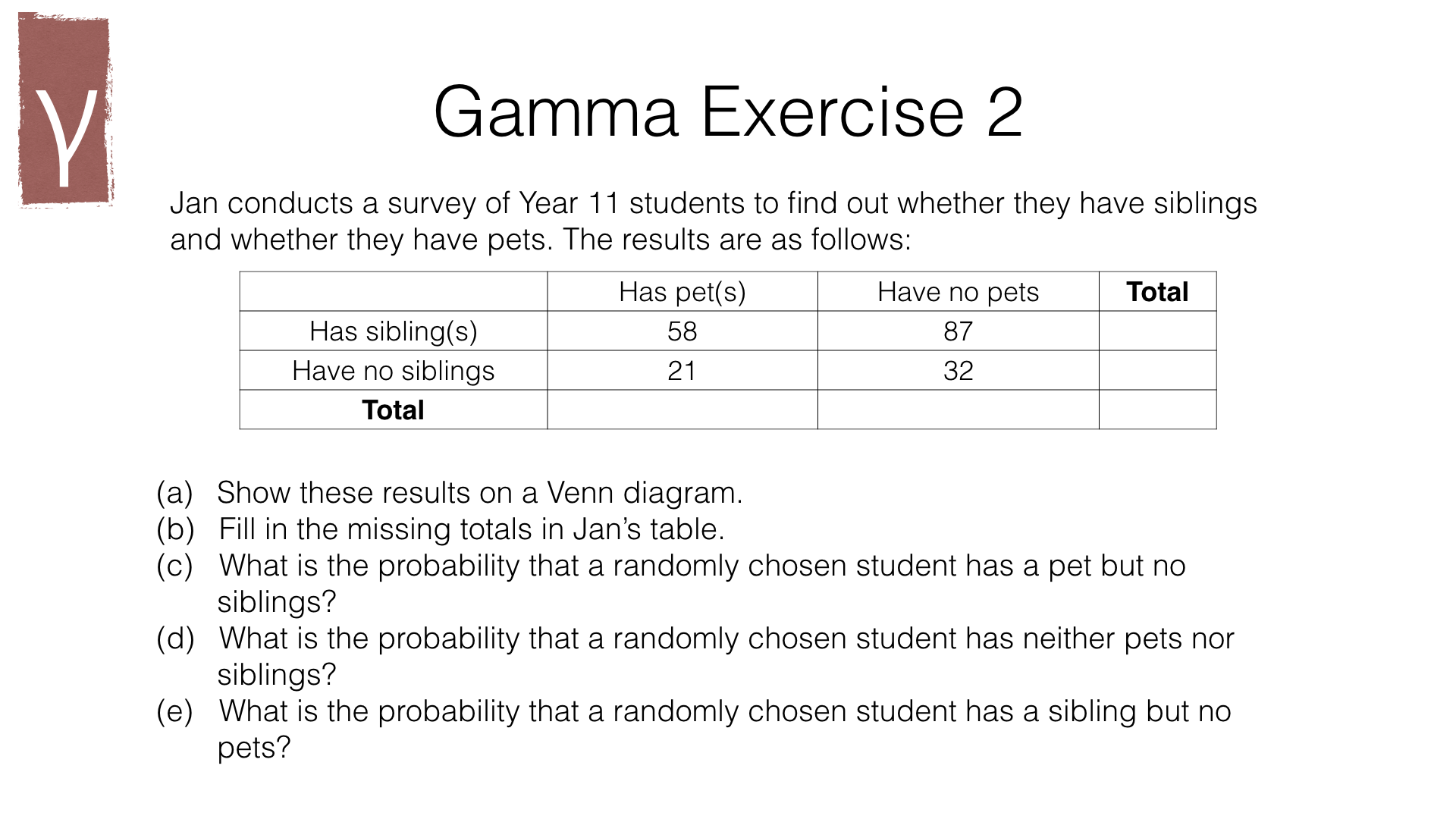 p6a enumerating sets and combinations of sets given the venn diagram below of a student is randomly selected