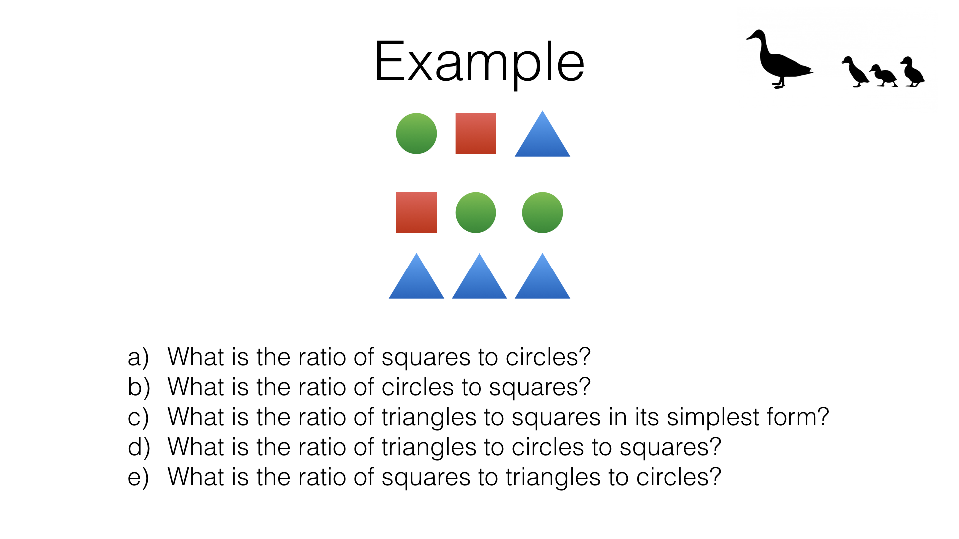 r4a using ratio notation and reducing ratios to simplest form